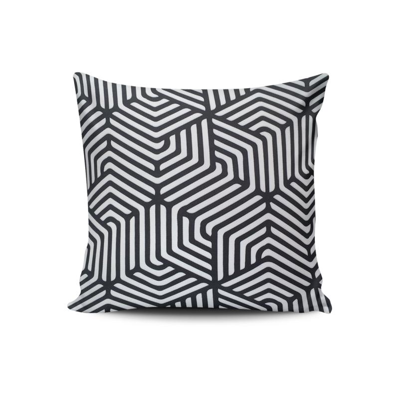 Black and White Stripes Cushion